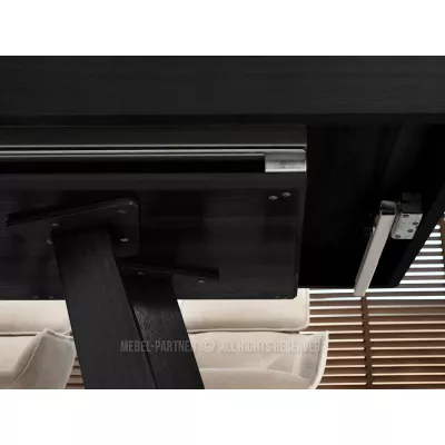 Rozkladací jedálenský stôl 180(380)x100 ZENON - čierny