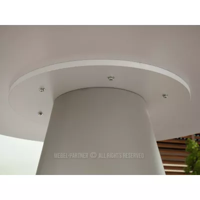 Okrúhly jedálenský stôl 120 cm DONIS - sivý mramor / sivý