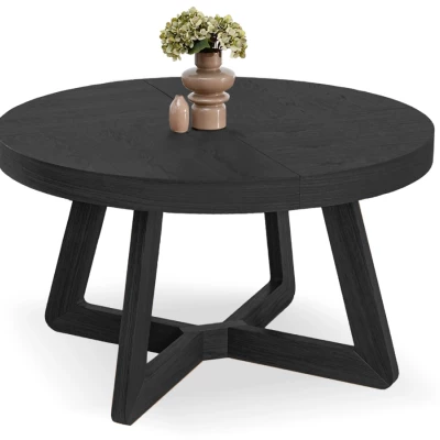 Okrúhly rozkladací stôl 130(230)x130 SABRIN - čierny