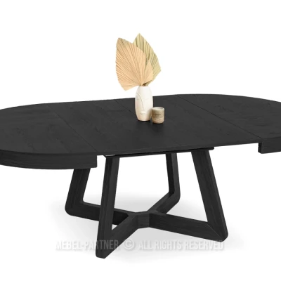 Okrúhly rozkladací stôl 130(230)x130 SABRIN - čierny