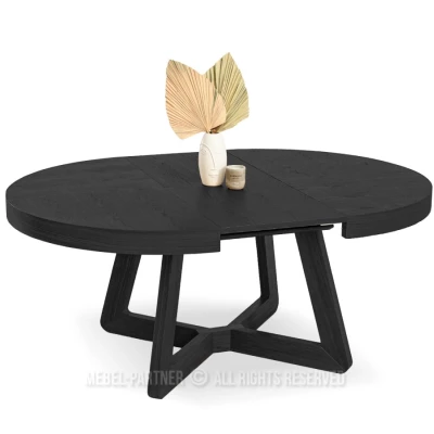 Okrúhly rozkladací stôl 130(230)x130 SABRIN - čierny