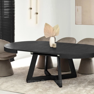Okrúhly rozkladací stôl 130(230)x130 SABRIN - čierny