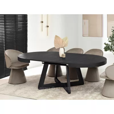 Okrúhly rozkladací stôl 130(230)x130 SABRIN - čierny