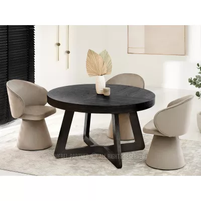 Okrúhly rozkladací stôl 130(230)x130 SABRIN - čierny