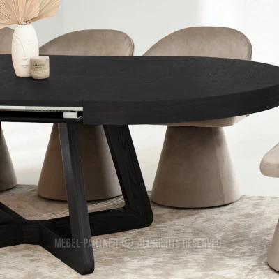 Okrúhly rozkladací stôl 130(230)x130 SABRIN - čierny