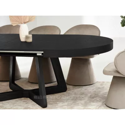 Okrúhly rozkladací stôl 130(230)x130 SABRIN - čierny