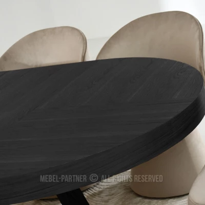 Okrúhly rozkladací stôl 130(230)x130 SABRIN - čierny