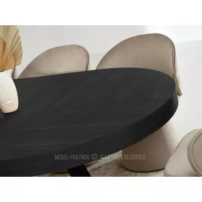 Okrúhly rozkladací stôl 130(230)x130 SABRIN - čierny