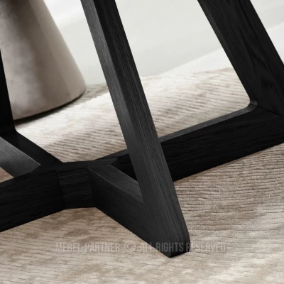 Okrúhly rozkladací stôl 130(230)x130 SABRIN - čierny