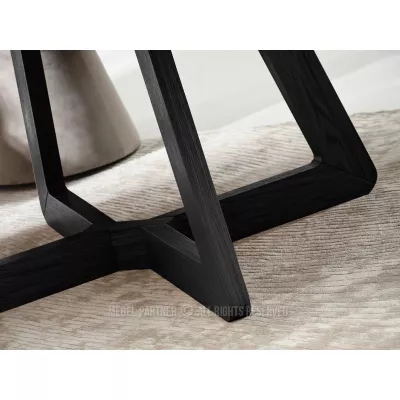 Okrúhly rozkladací stôl 130(230)x130 SABRIN - čierny