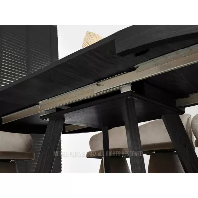 Okrúhly rozkladací stôl 130(230)x130 SABRIN - čierny