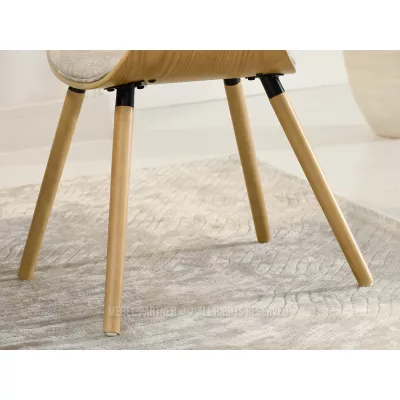 Dizajnová jedálenská stolička MAITE - dub / béžová