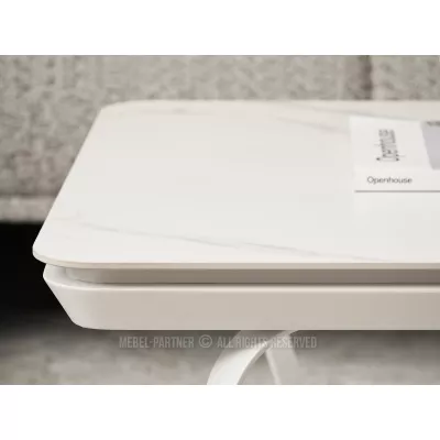 Konferenčný stolík RASTER - biely mramor / biely