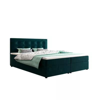 Manželská posteľ 160x200 s úložným priestorom STIG 5 - petrolejová