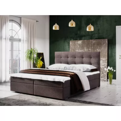 Moderná posteľ s úložným priestorom 140x200 STIG II - hnedá