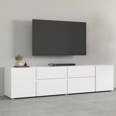 Televízny stolík ELOWEN - biely