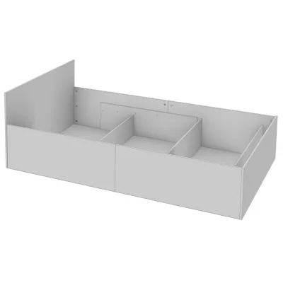 Jednolôžková posteľ 90x200 OMERYA s úložným priestorom - biela