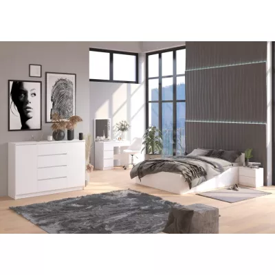 Jednolôžková posteľ 100x200 OMERYA s úložným priestorom - biela