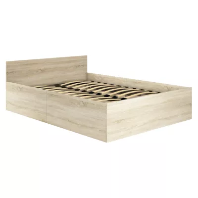 Jednolôžková posteľ 100x200 OMERYA s úložným priestorom - dub sonoma