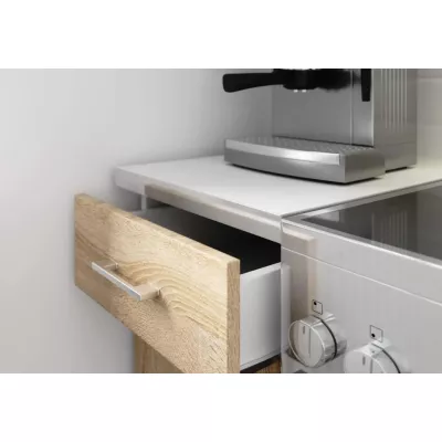 Kuchynská linka do paneláka 240 cm TRIVORA - dub sonoma / biela
