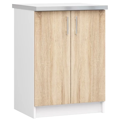 Kuchynská linka do paneláka 240 cm TRIVORA - dub sonoma / biela