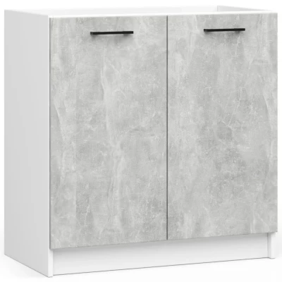 Kuchynská linka 240 cm VERMINA - biela / betón