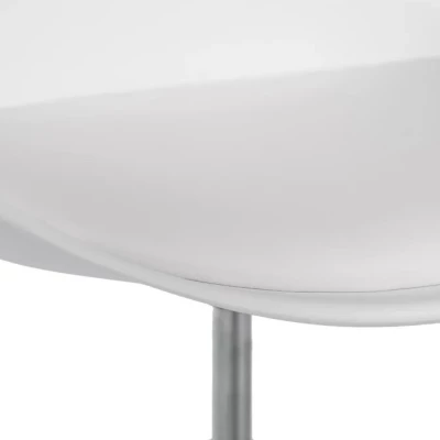 Otočná stolička RHEA - biela / chróm