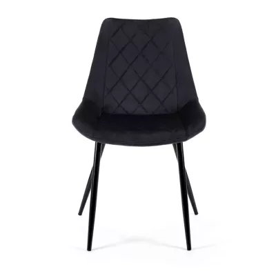 Set 2x čalúnená jedálenská stolička BOGORA - čierny