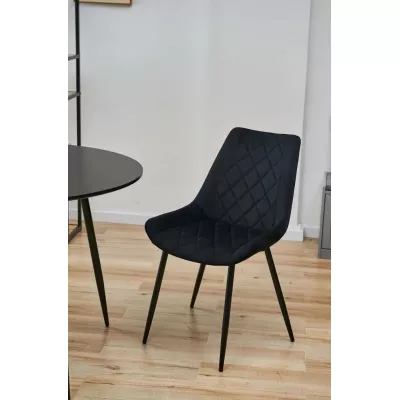 Set 2x čalúnená jedálenská stolička BOGORA - čierny