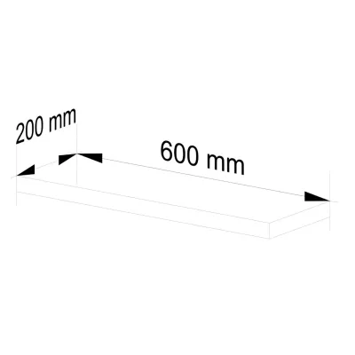 Polička na stenu 60 cm OLANIRA - jelša