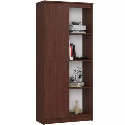 Policový regál s dvierkami VALESTRA - wenge