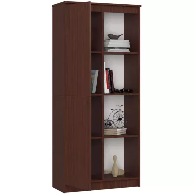 Policový regál s dvierkami VALESTRA - wenge