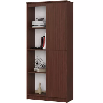Policový regál s dvierkami VALESTRA - wenge