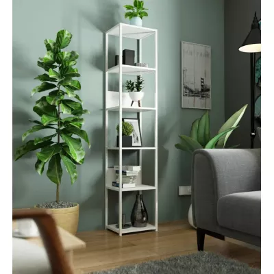 Kovový policový regál 40 cm TOMIRAN - biely