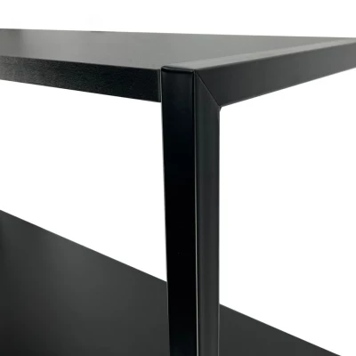Kovový policový regál 50 cm DERIVAL - čierny