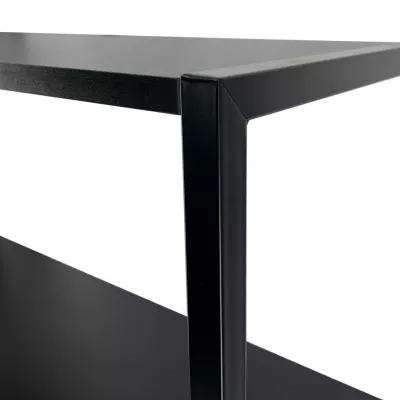 Kovový policový regál 50 cm DERIVAL - čierny
