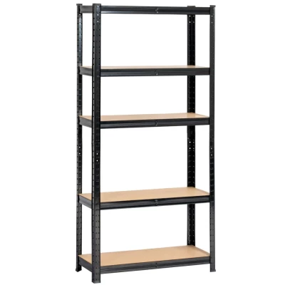 Kovový regál do domácnosti 70 cm QARIAN - čierny