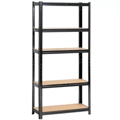 Kovový regál do domácnosti 70 cm QARIAN - čierny