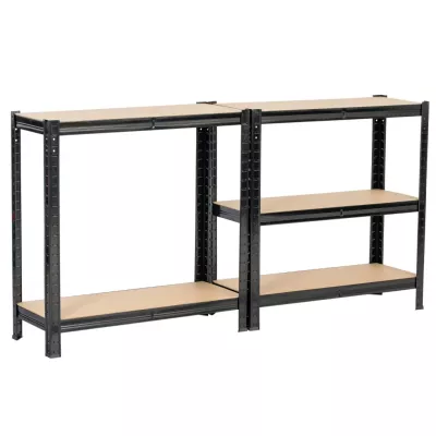 Kovový regál do domácnosti 70 cm QARIAN - čierny