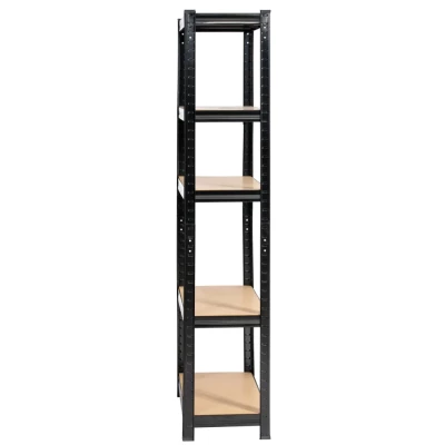 Kovový regál do domácnosti 70 cm QARIAN - čierny