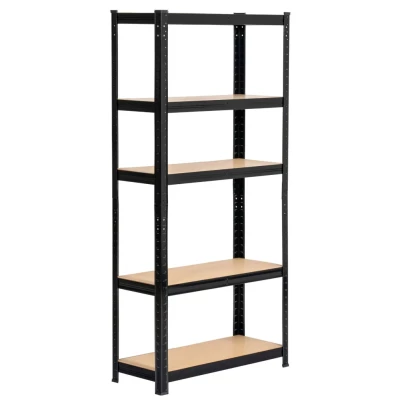 Kovový regál do domácnosti 70 cm QARIAN - čierny