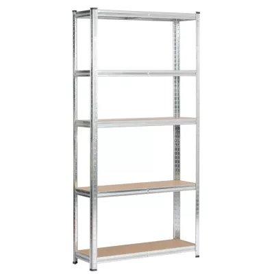 Regál do domácnosti 90 cm QARIAN - strieborný