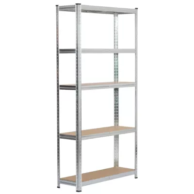 Regál do domácnosti 90 cm QARIAN - strieborný