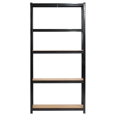 Set kovových regálov do domácnosti 90 cm QARIAN - čierny