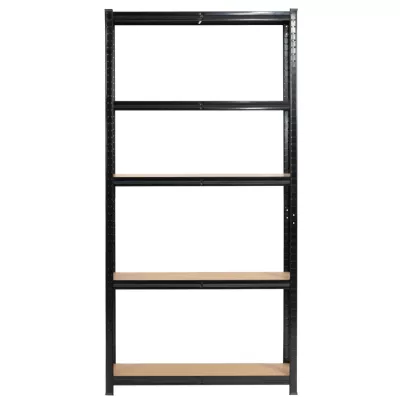 Set kovových regálov do domácnosti 90 cm QARIAN - čierny
