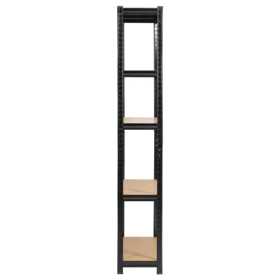 Set kovových regálov do domácnosti 90 cm QARIAN - čierny