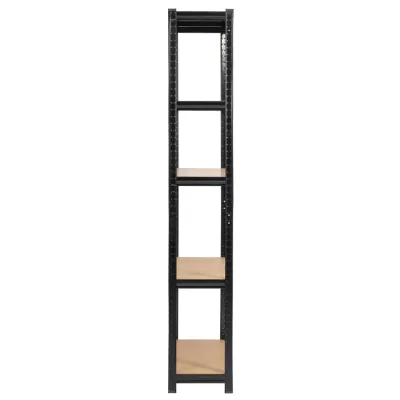 Set kovových regálov do domácnosti 90 cm QARIAN - čierny