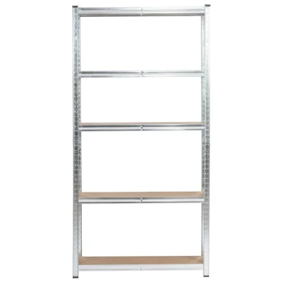 Set kovových regálov do domácnosti 90 cm QARIAN - strieborný