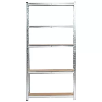 Set kovových regálov do domácnosti 90 cm QARIAN - strieborný