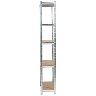 Set kovových regálov do domácnosti 90 cm QARIAN - strieborný